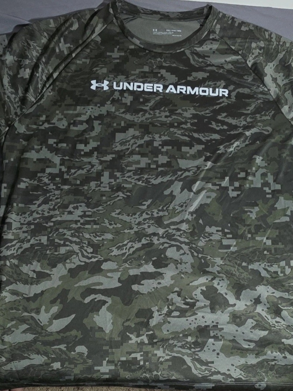 Under Armour Men's Short Sleeve Camo Performance Tee - Olive Green